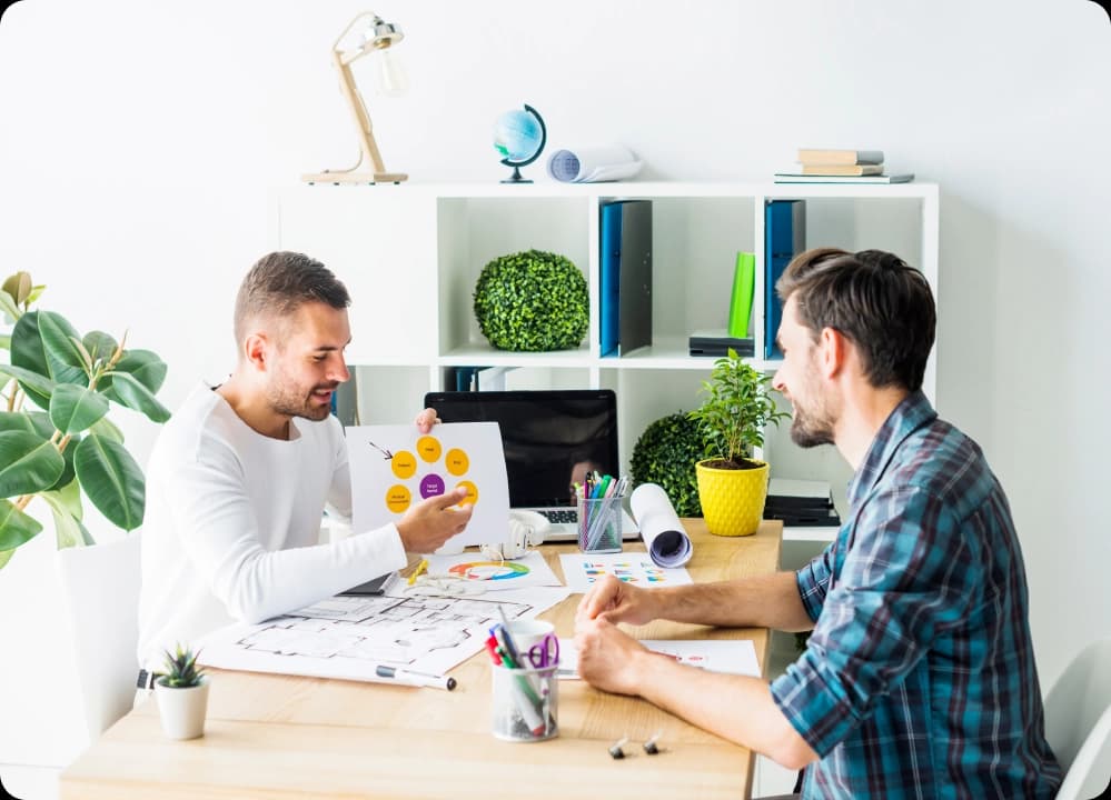 Personalized wellness coaching session between employee and coach